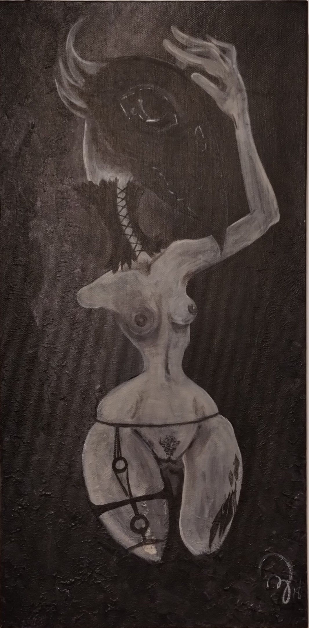 Strange Mutant #2 Acrylic on Canvas by JackalopeOfAllTrades