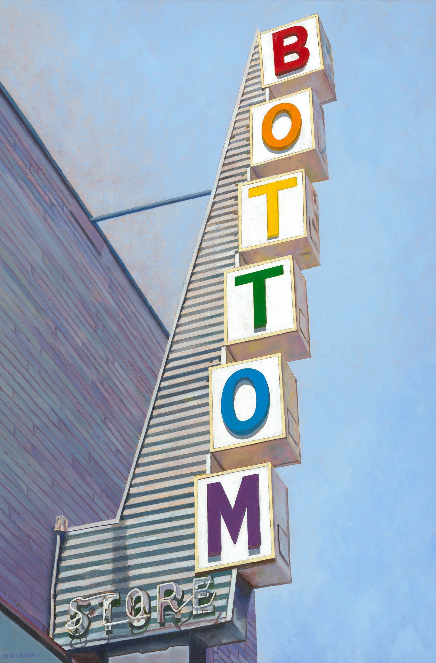 Bottom Store Oil on Cavas by Mike Welton