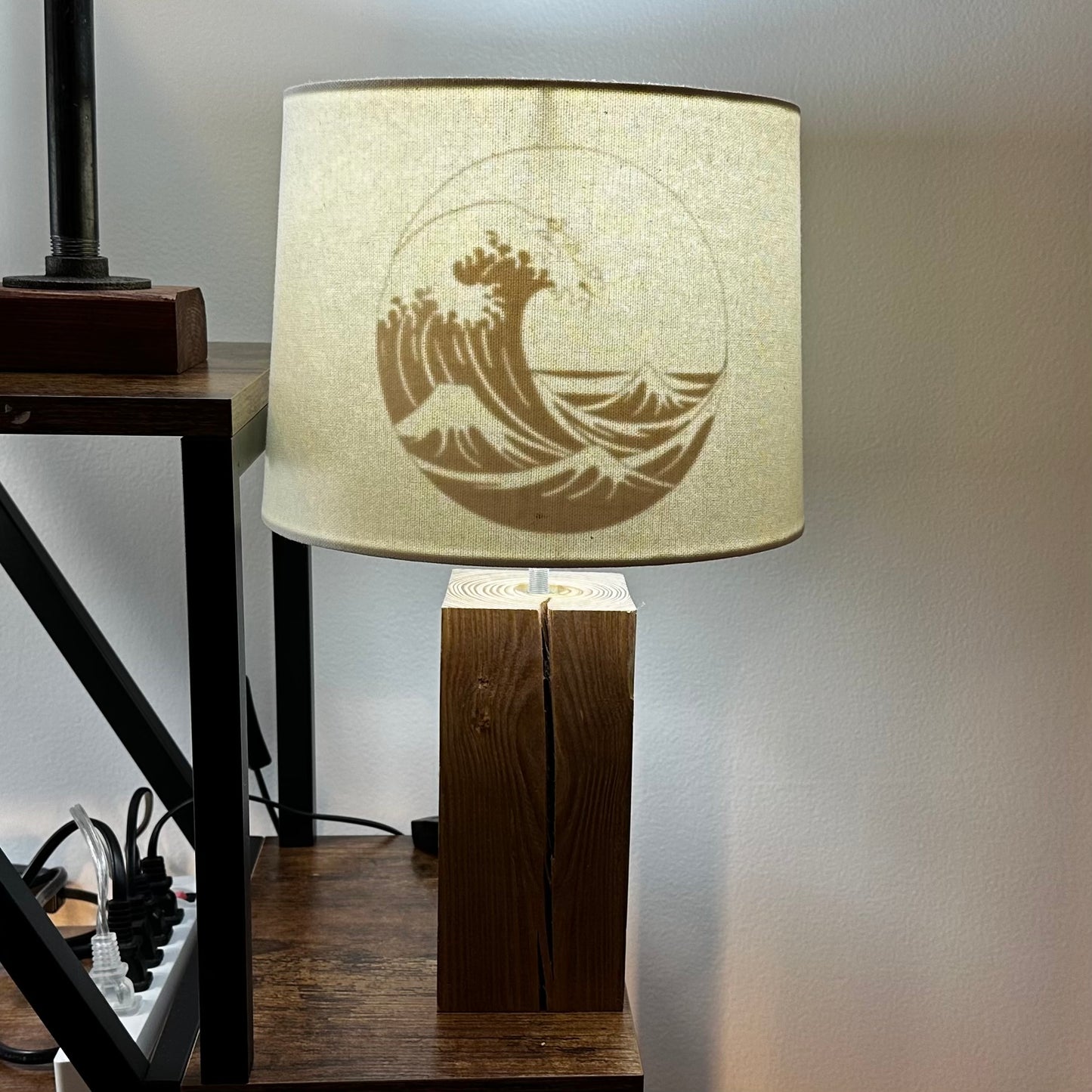 Wave Decal Lamp by Henry Sabia Arts