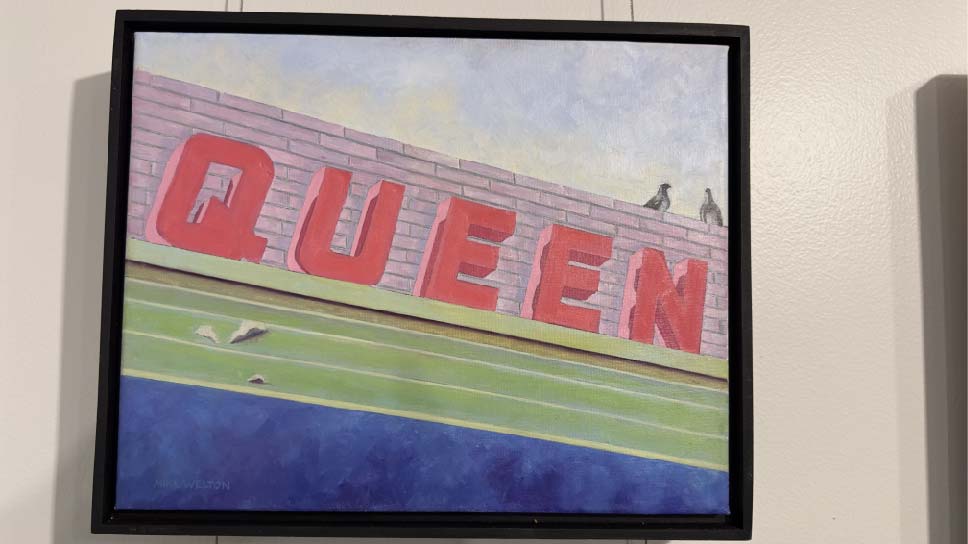 QUEEN Red small Oil on Canvas by Mike Welton