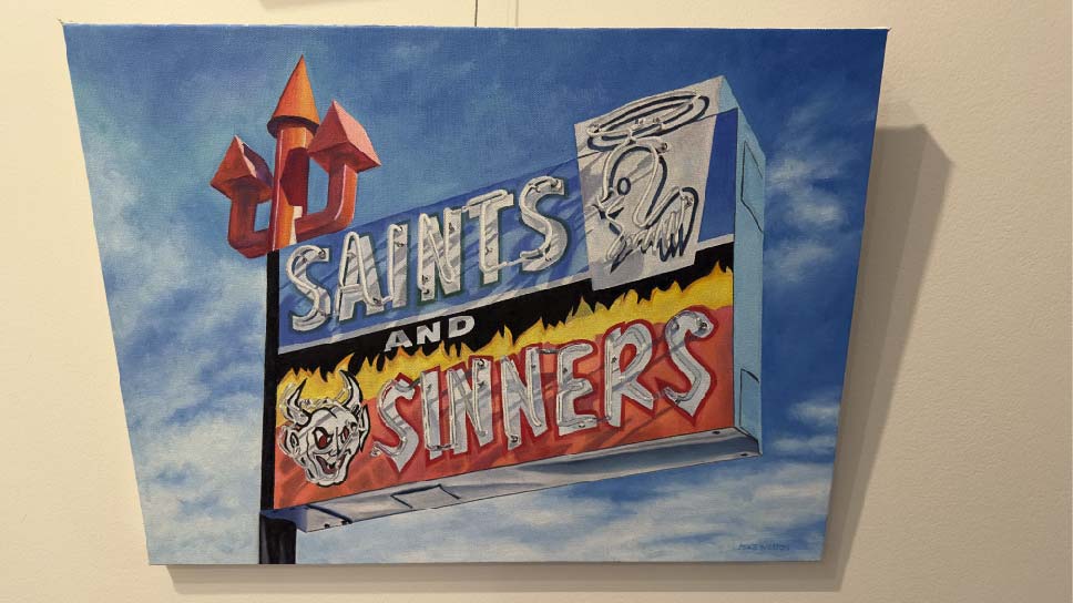 Saints & Sinners Oil on Canvas by Mike Welton