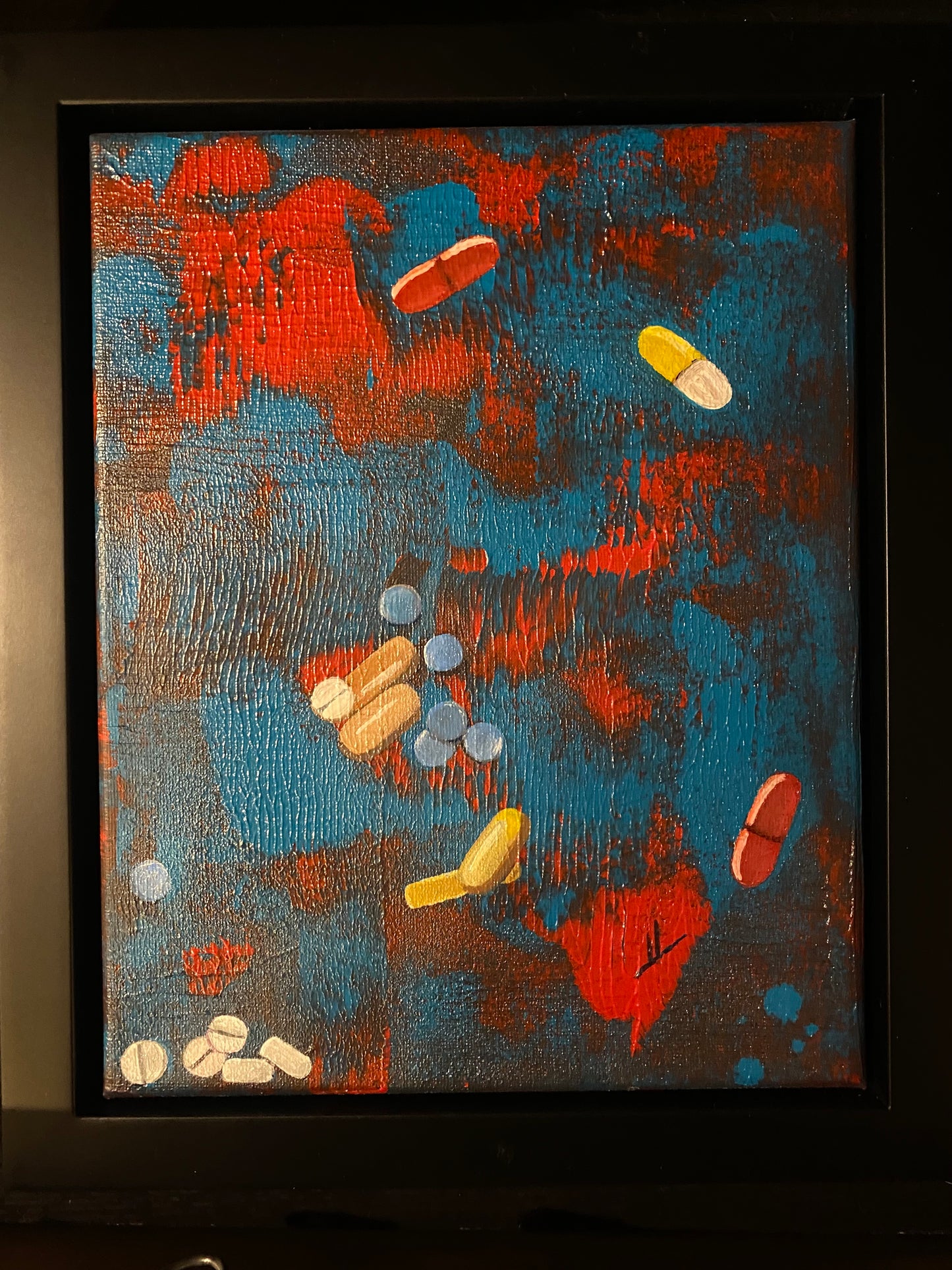 A Painting of a Panic Attack 8 x 10 Acrylic on Canvas by J. M. Liles