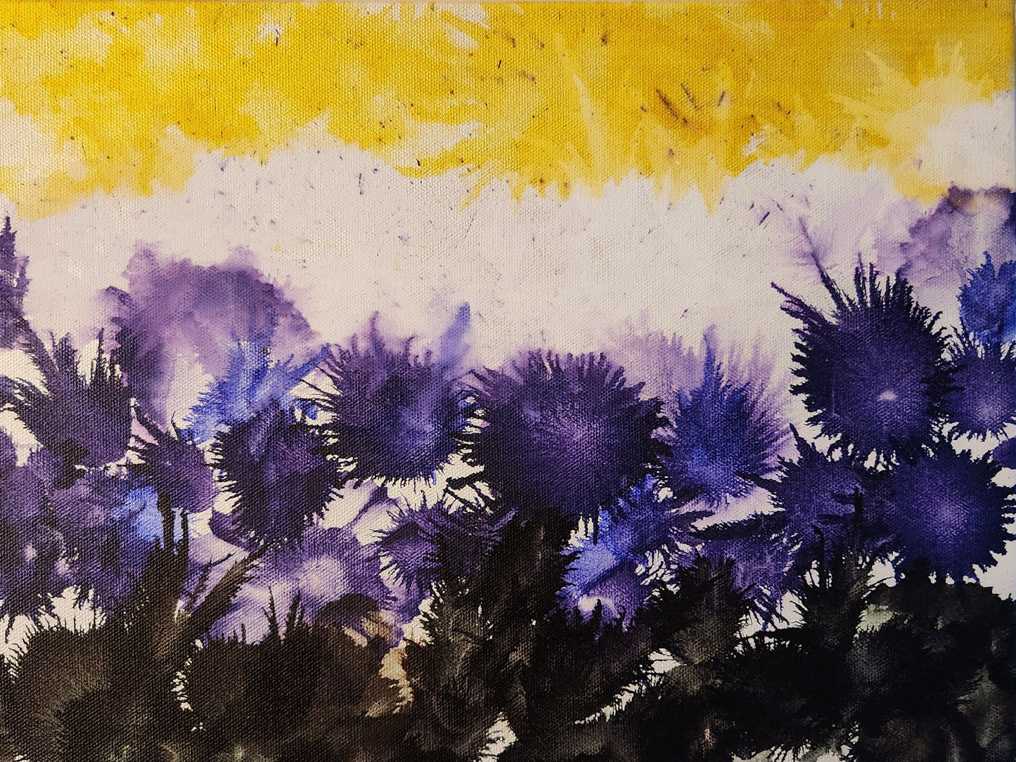 Nonbinary Pride Alcohol Ink by Juliet M. Parisi