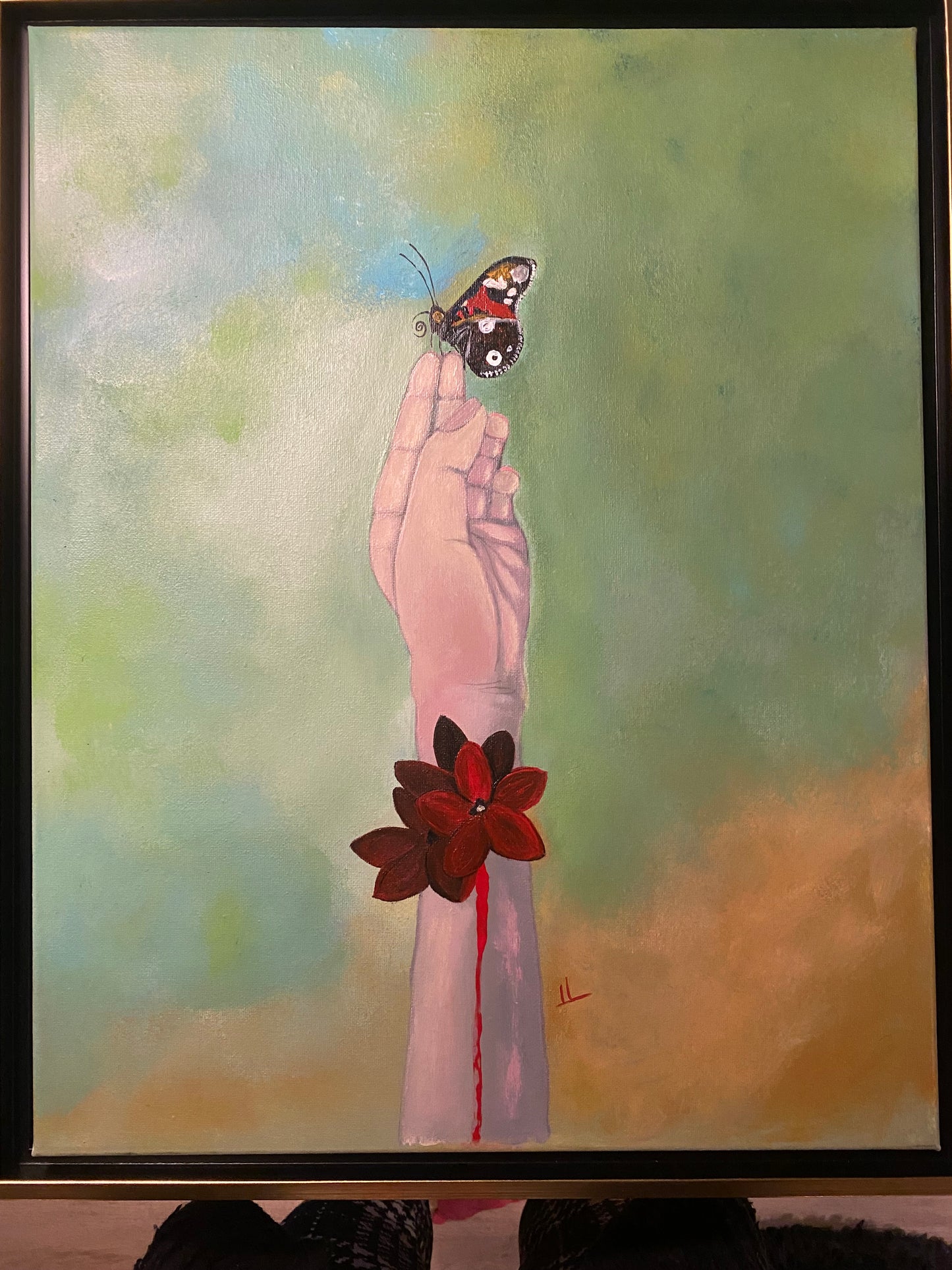 Corsage Acrylic on Canvas by J. M. Liles