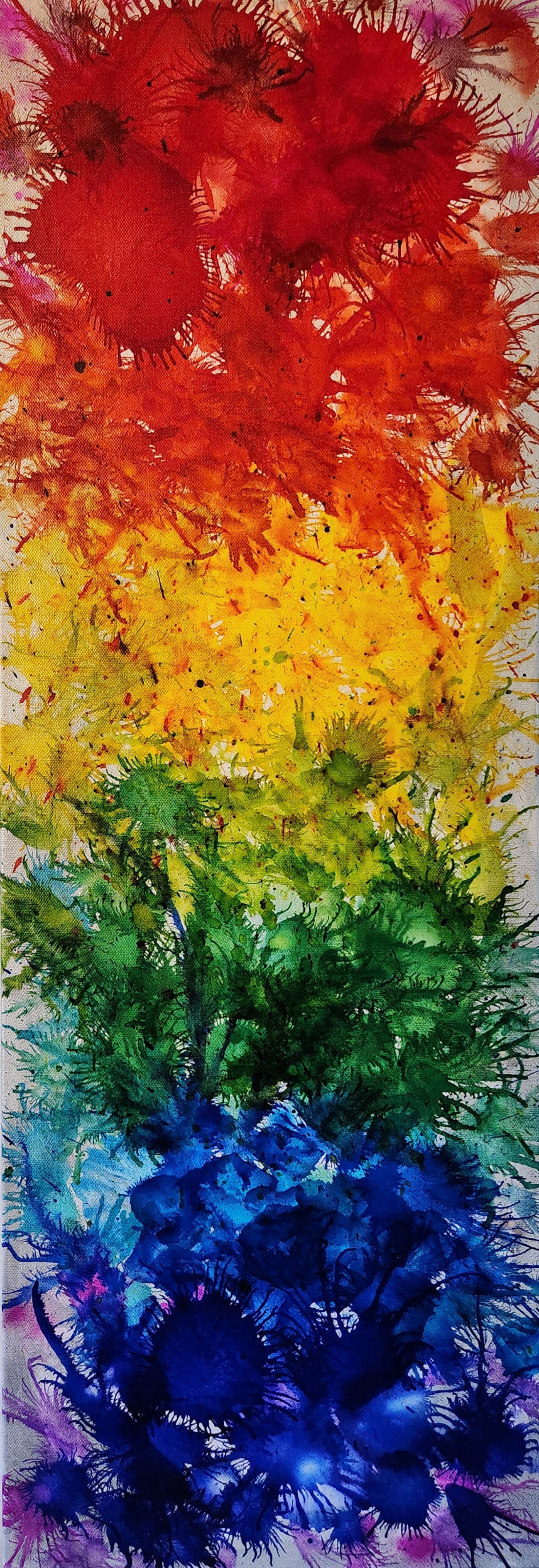 Gay Pride Alcohol Ink by Juliet M. Parisi