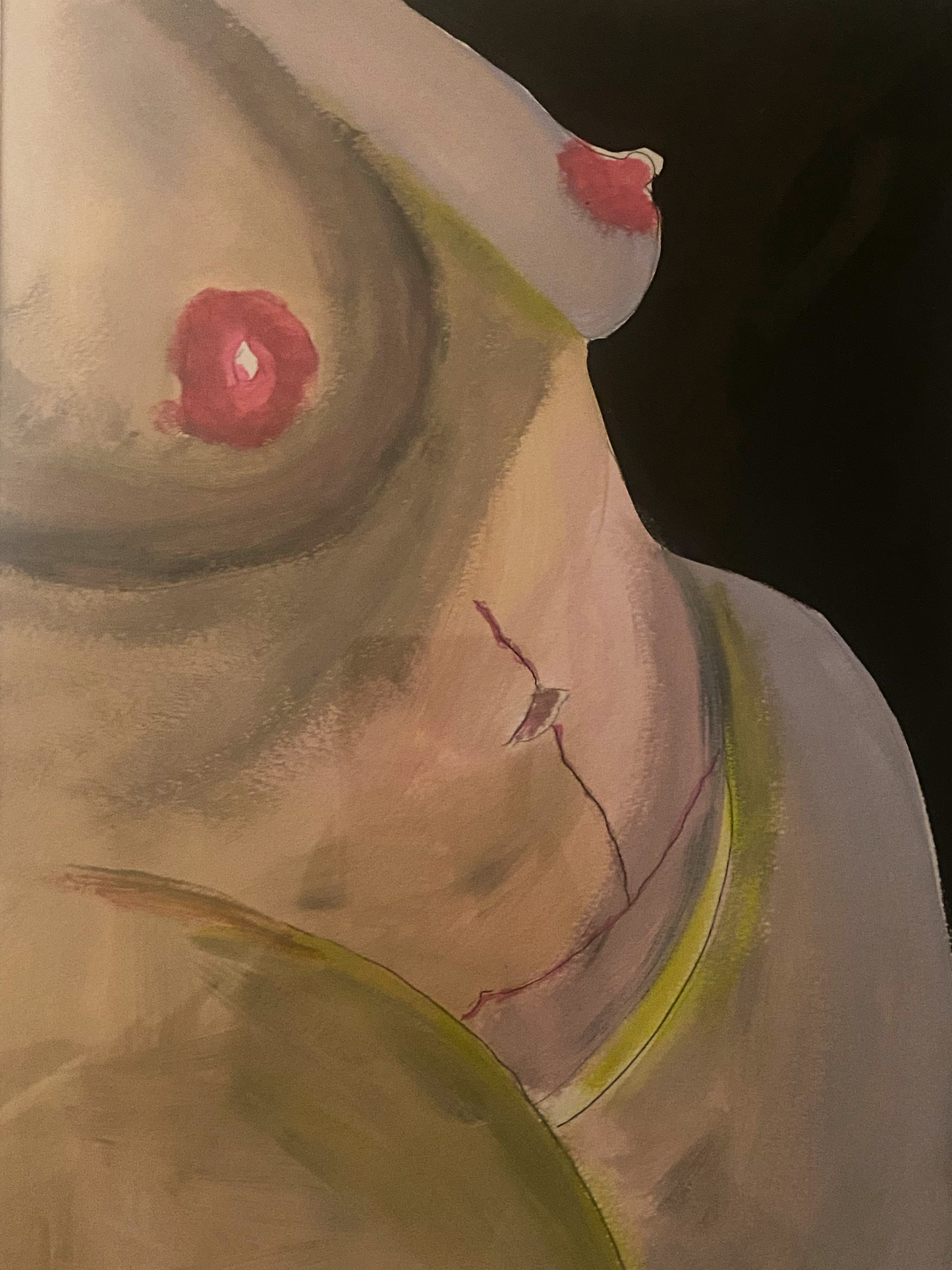 Sign of Life Acrylic/Ink on Paper by J. M. Liles