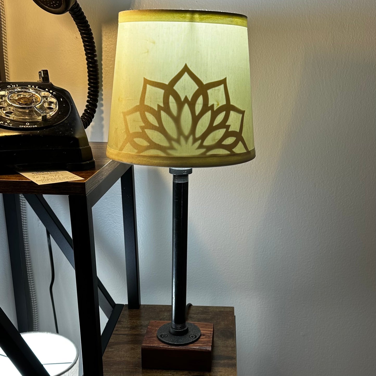 Lotus Decal Lamp by Henry Sabia Arts