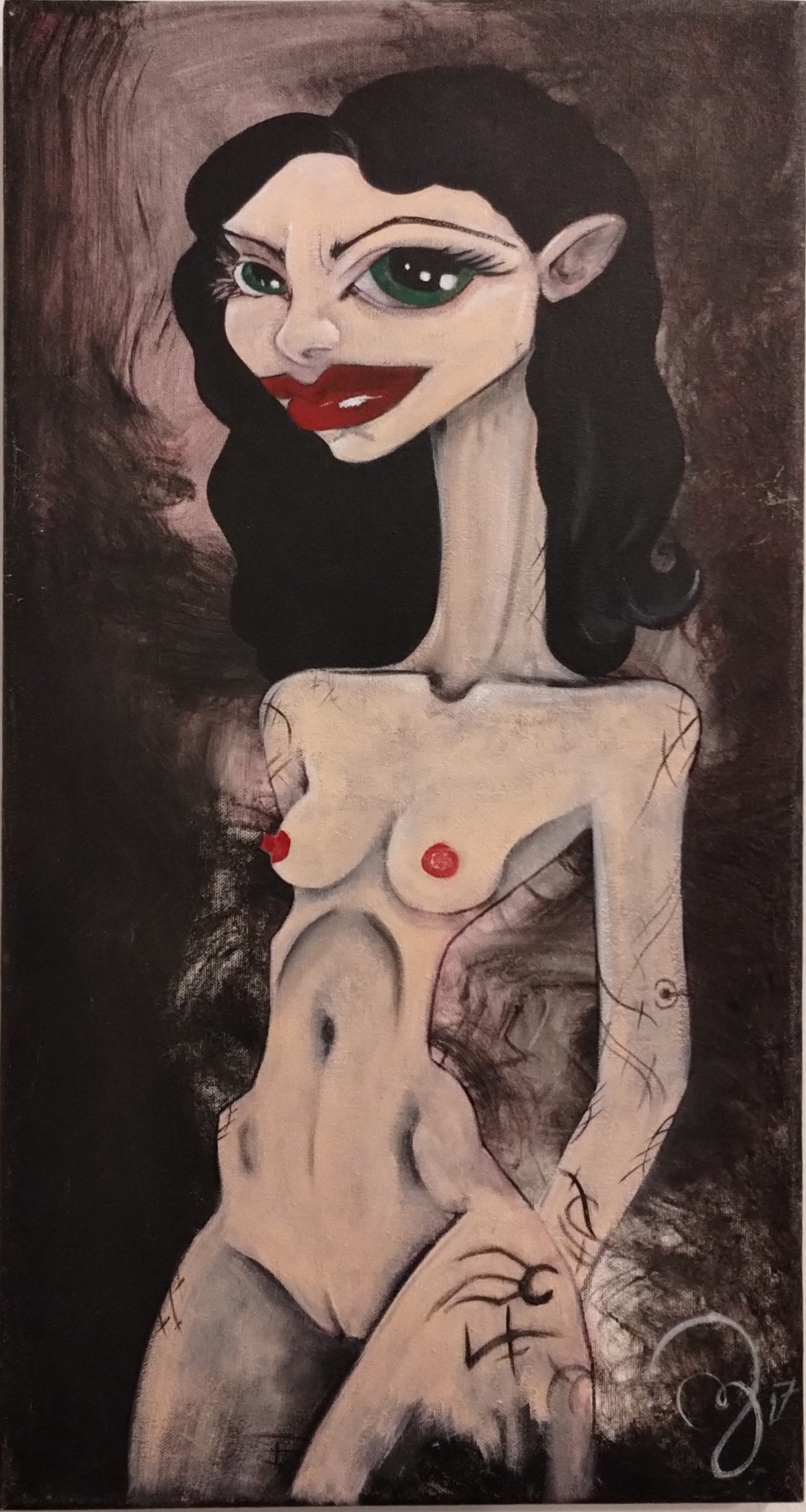 Witch Signs Acrylic on Canvas by JackalopeOfAllTrades