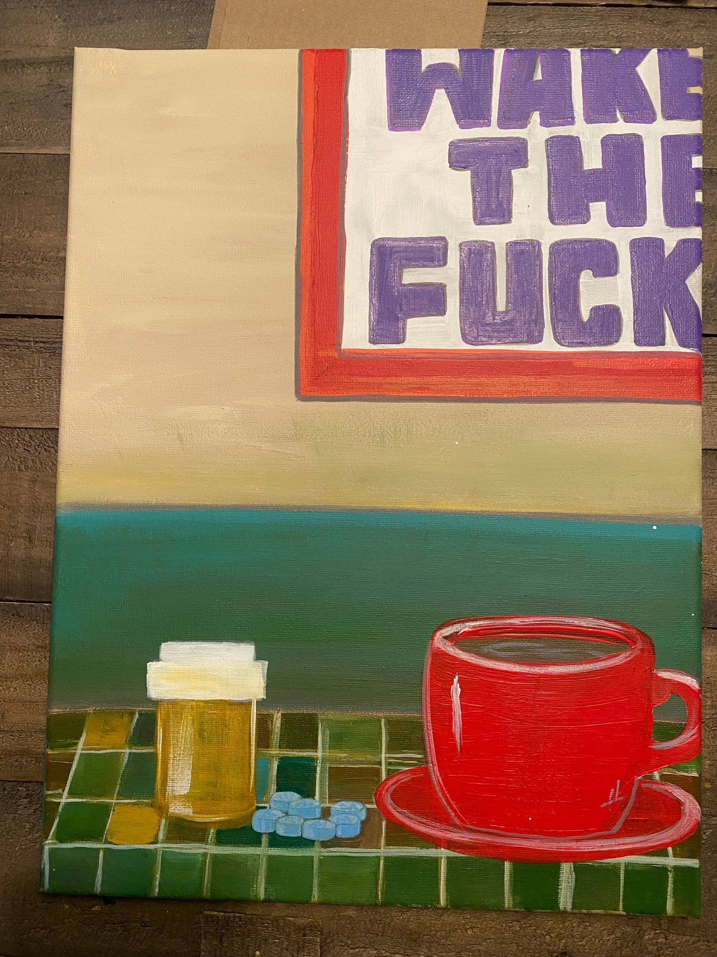 Breakfast of Champions Acrylic on Canvas by J. M. Liles