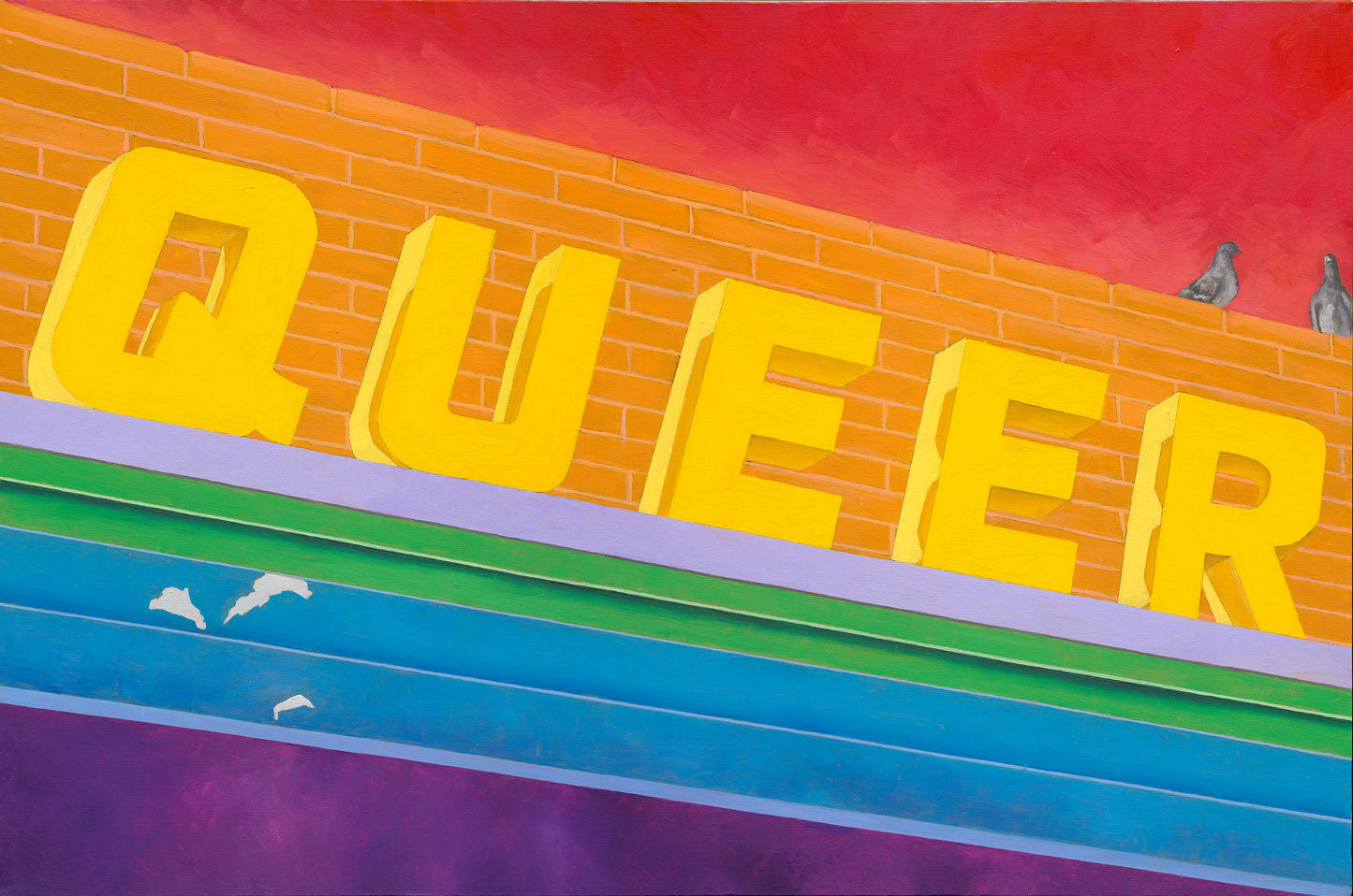 QUEER Oil on Canvas Framed by Mike Welton