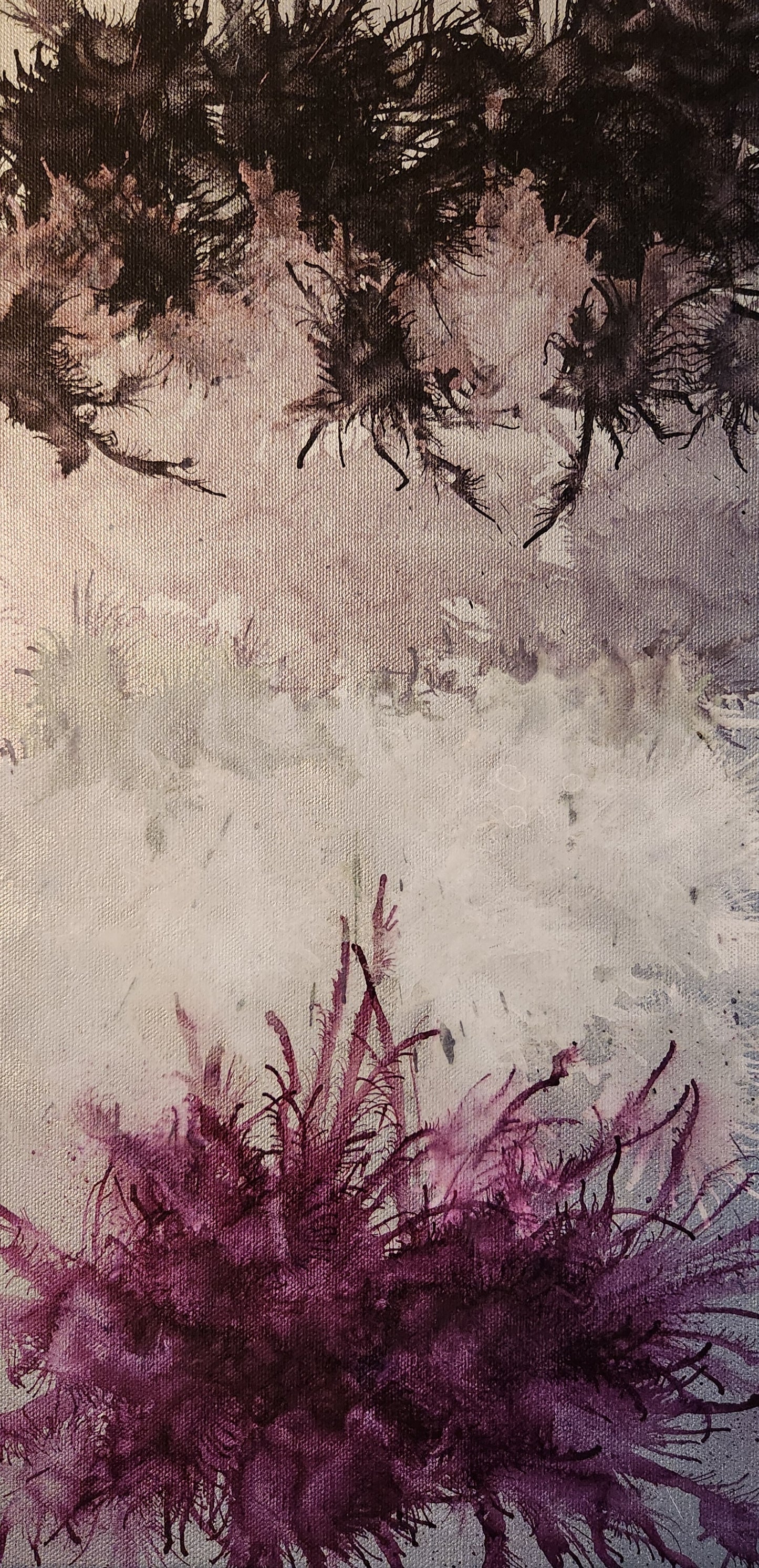 Asexual Pride Alcohol Ink by Juliet M. Parisi