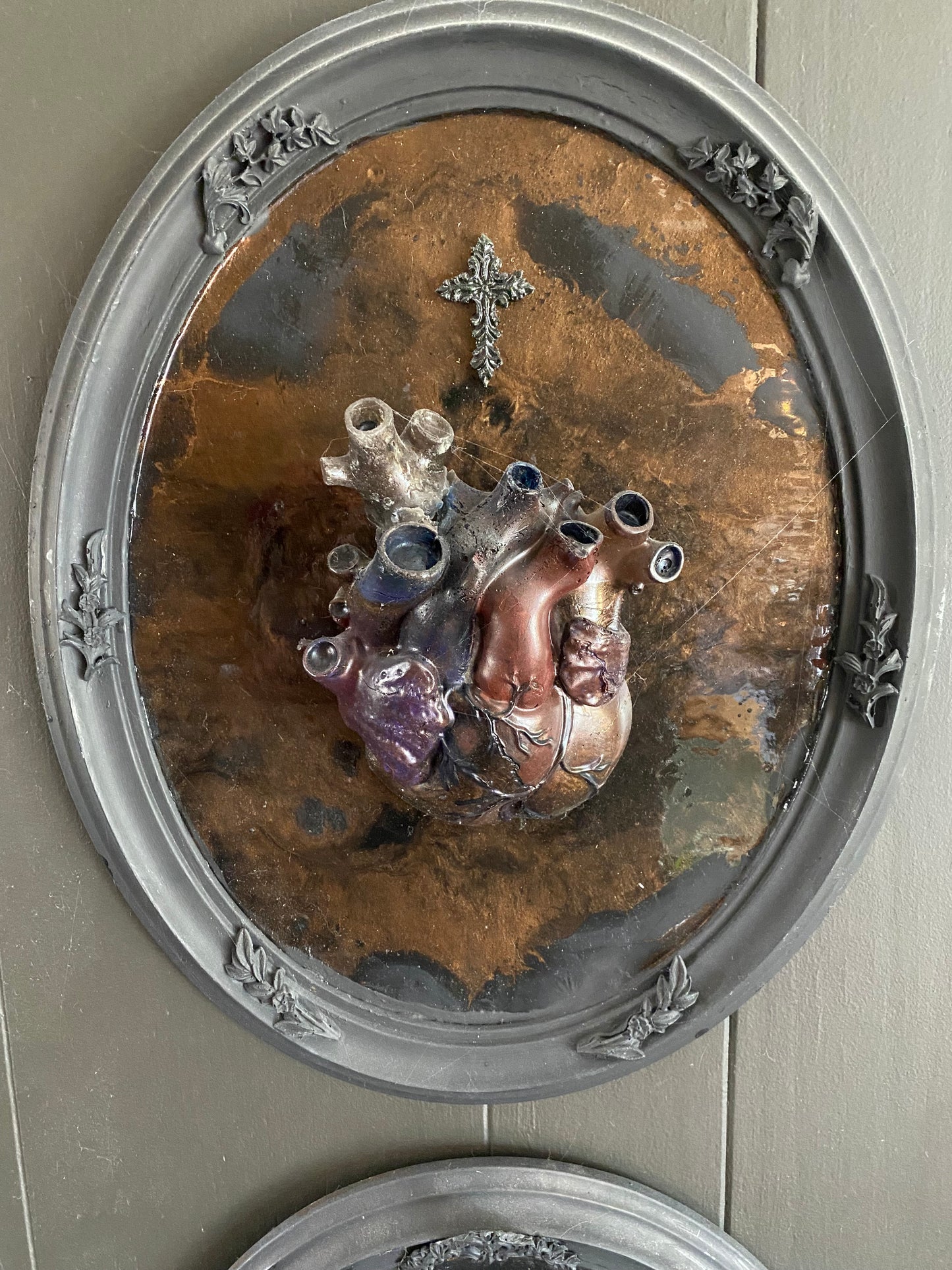 Tarnished Covenant Relief Sculpture Vintage Frame, Resin by J. M. Liles