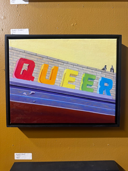 Rainbow Queer Oil on Canvas by Mike Welton