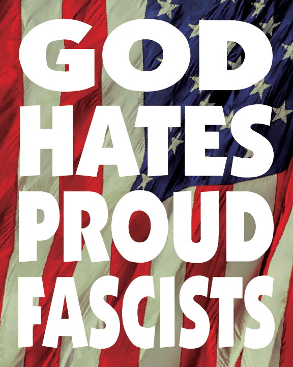 God Hates Proud Fascists by Andy Furness (Framed)