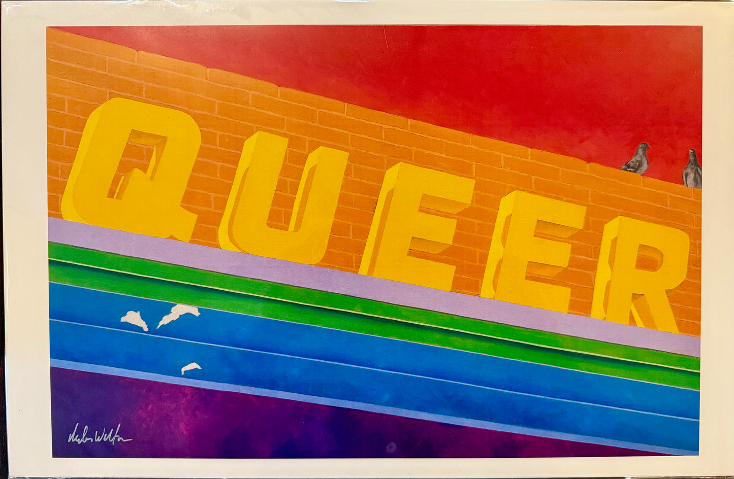 QUEER Orange  11 x 17 Print by Mike Welton