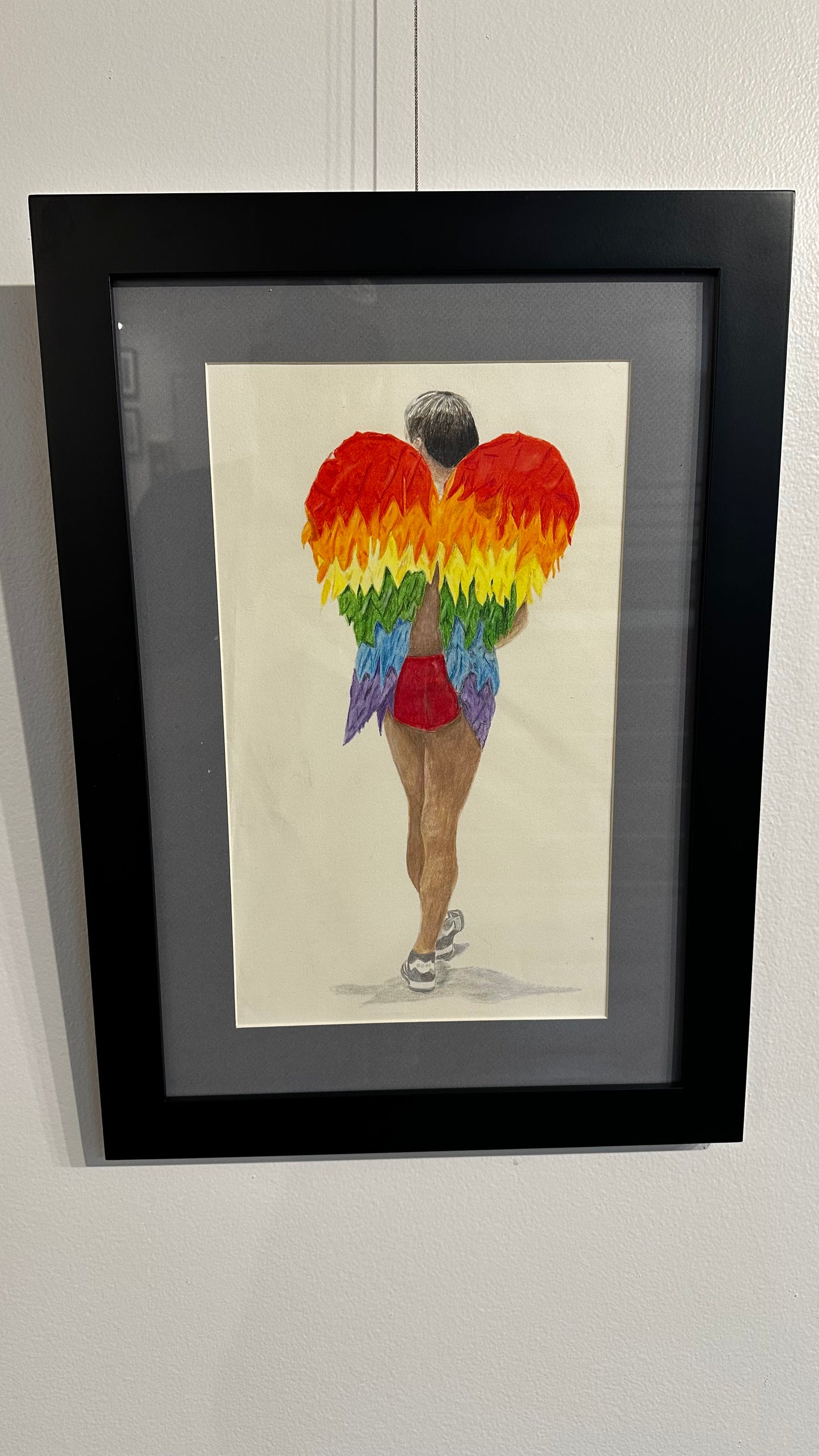 Mexico City Angel Colored Pencil on Paper by Justin Sabia-Tanis