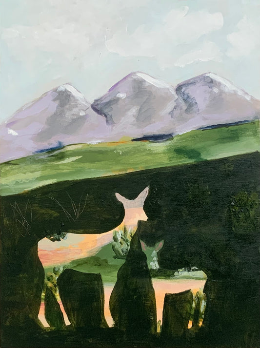 Together We Will Move Mountains Acrylic on Panel by A Quiet Window