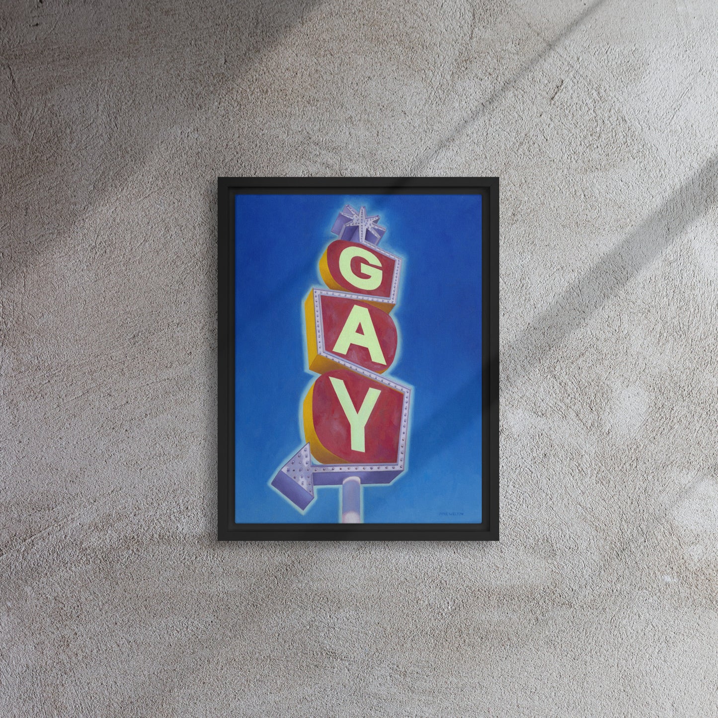 GAY by Mike Welton Framed canvas