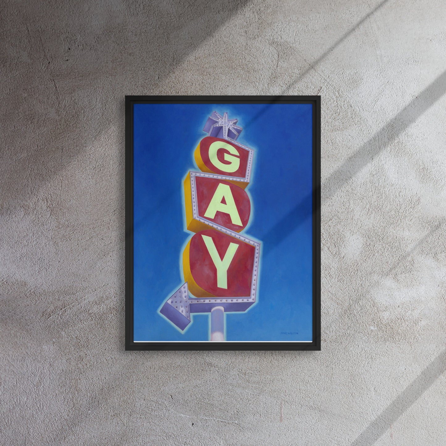 GAY by Mike Welton Framed canvas