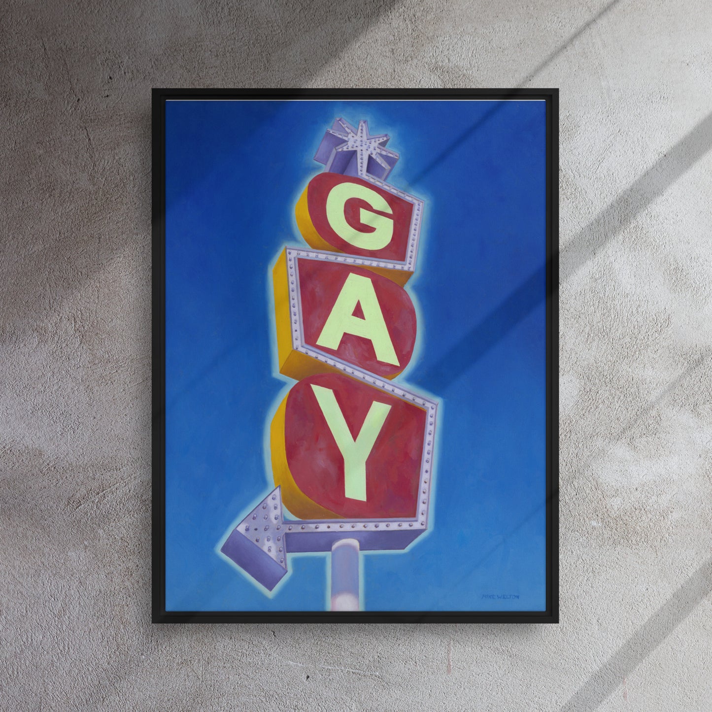 GAY by Mike Welton Framed canvas