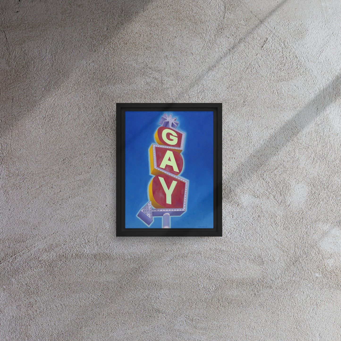 GAY by Mike Welton Framed canvas