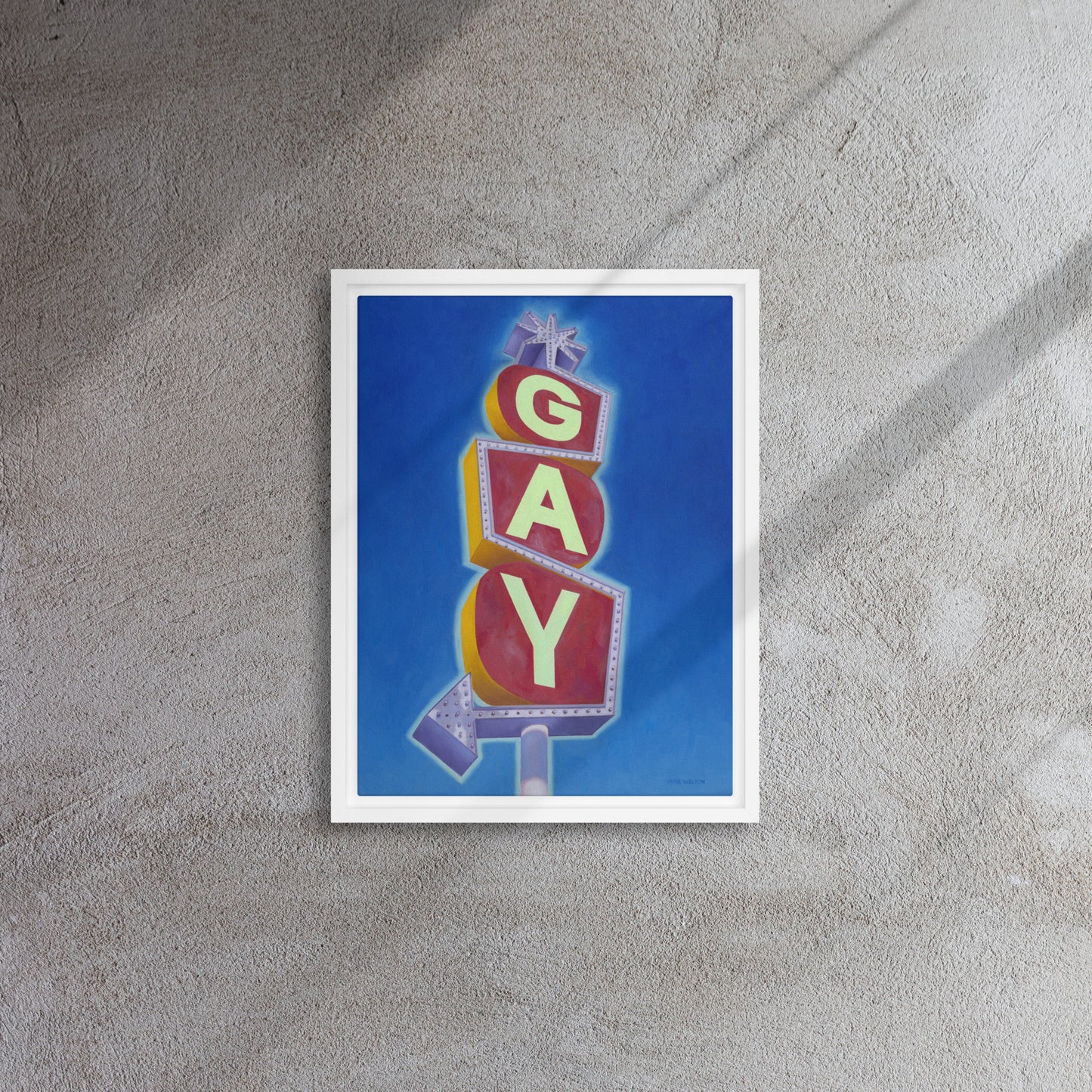 GAY by Mike Welton Framed canvas