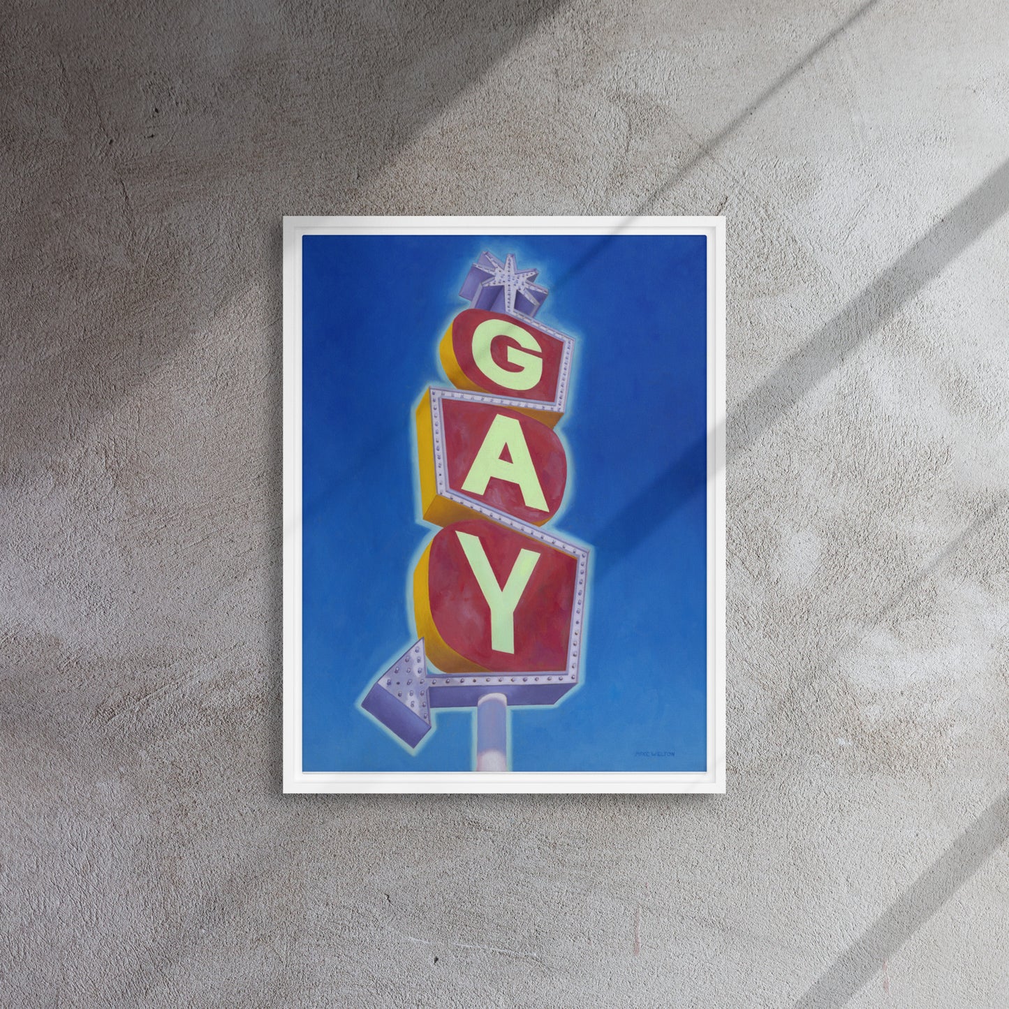 GAY by Mike Welton Framed canvas