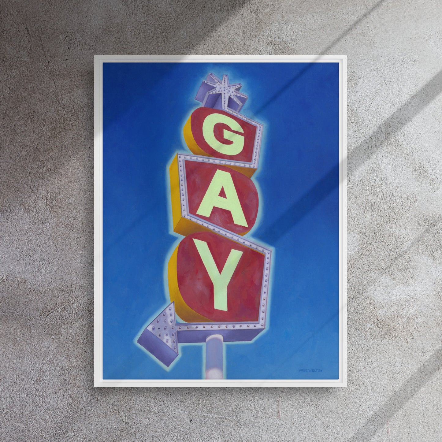 GAY by Mike Welton Framed canvas