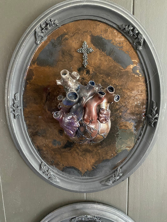 Tarnished Covenant Relief Sculpture Vintage Frame, Resin by J. M. Liles